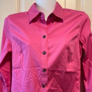 Banana Republic Pink Non-Iron LS Shirt - 4 Petite